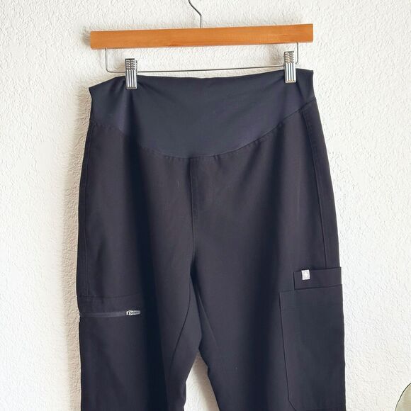 Figs Black Women's Maternity Scrub Pants - Picture 2 of 6